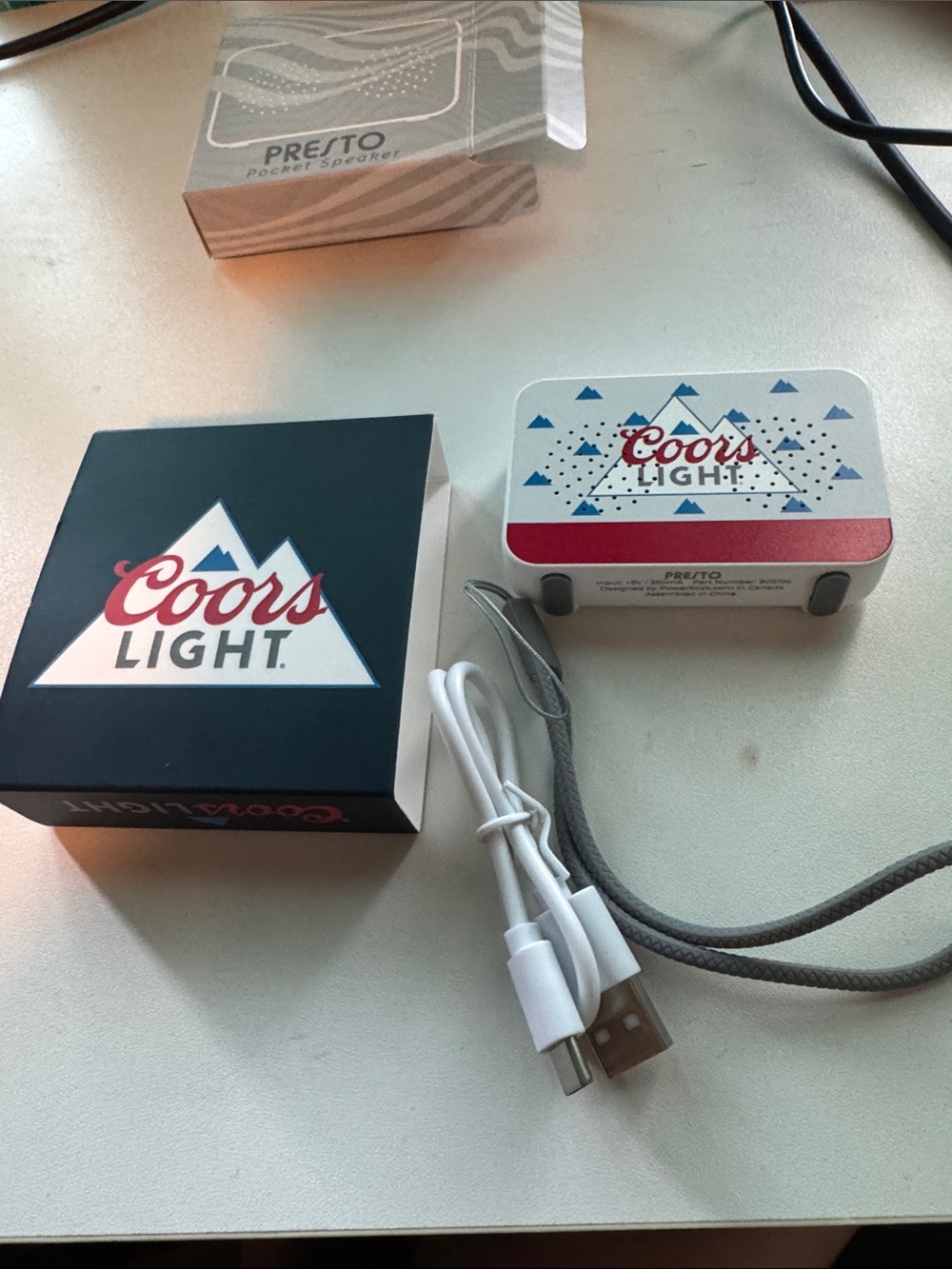 Presto Coors Light Portable Bluetooth Speaker - White/Red
